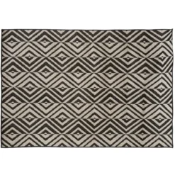 TAPIS EXTERIEUR ET INTERIEUR COLOR NOIR ET BLANC 120X160CM