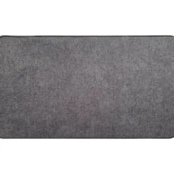 TAPIS HEXAGONE 45X80CM POLYESTER VELOURS GRIS FONCE