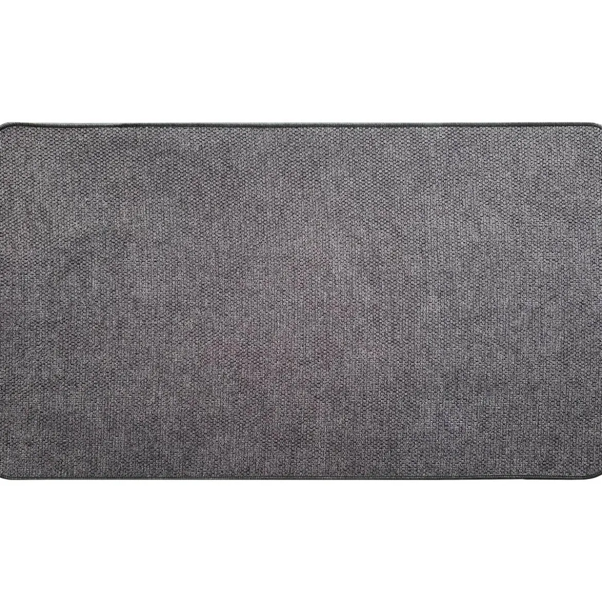 TAPIS HEXAGONE 45X80CM POLYESTER VELOURS GRIS FONCE