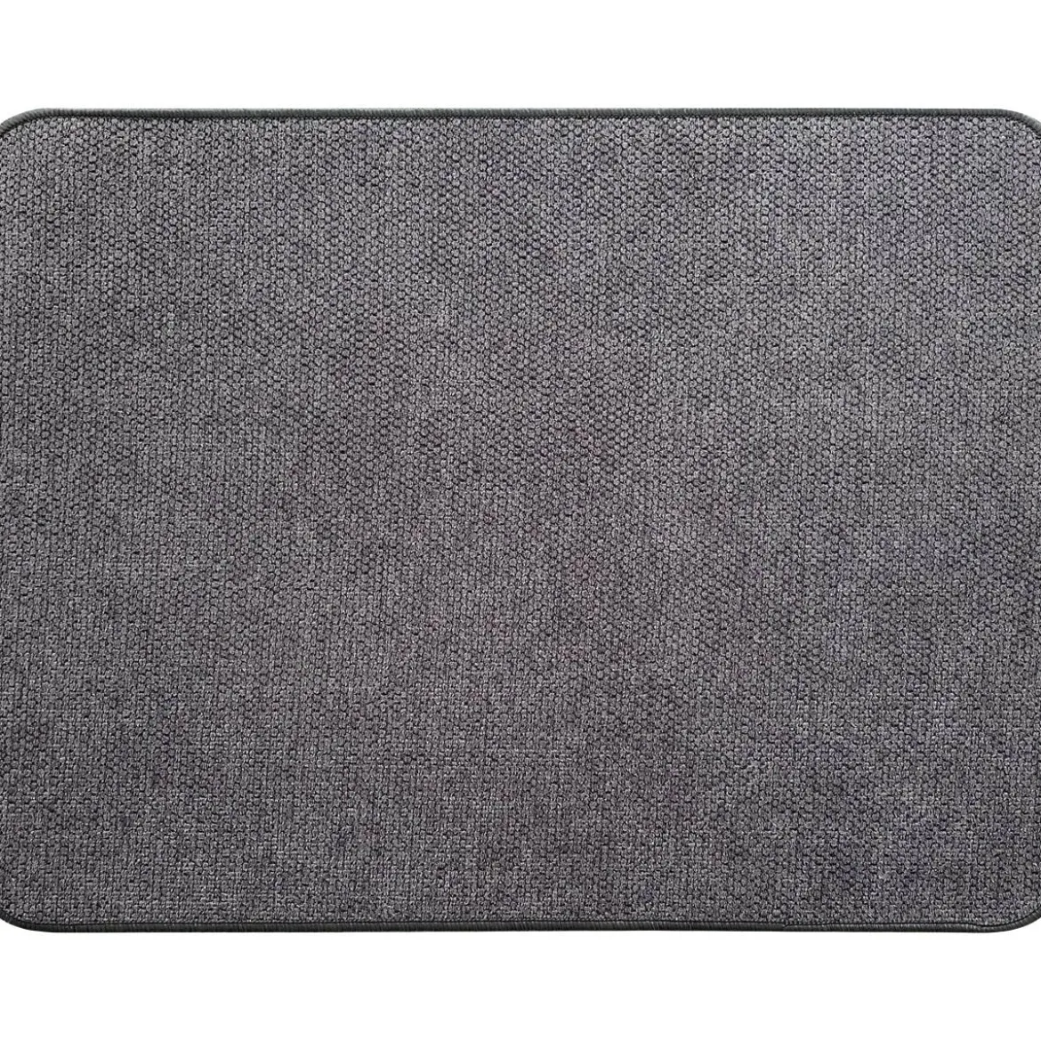 TAPIS HEXAGONE 45X60CM POLYESTER VELOURS GRIS FONCE