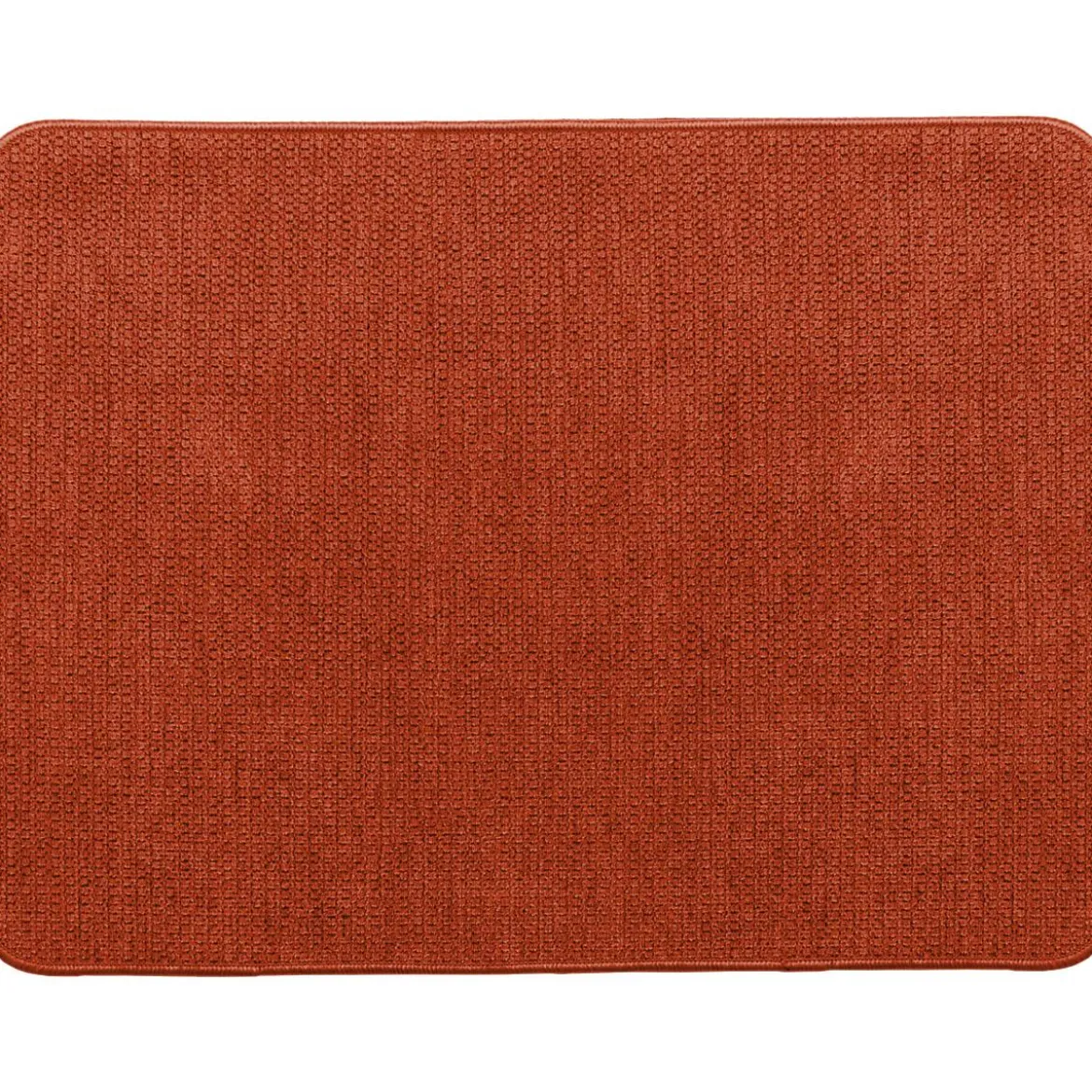 TAPIS HEXAGONE 45X60CM POLYESTER VELOURS TERRACOTTA