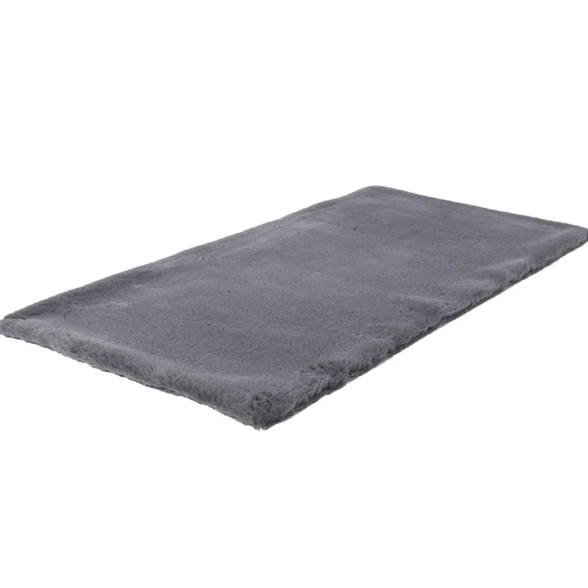 TAPIS IMITATION FOURRURE FIN GRIS 110X60CM
