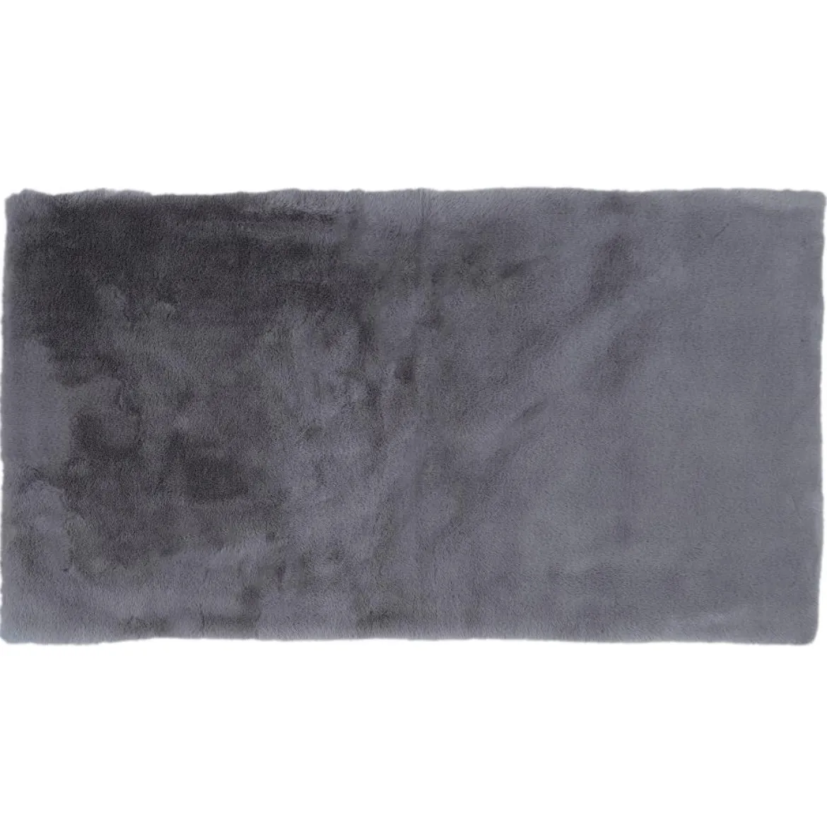 TAPIS IMITATION FOURRURE FIN GRIS 110X60CM