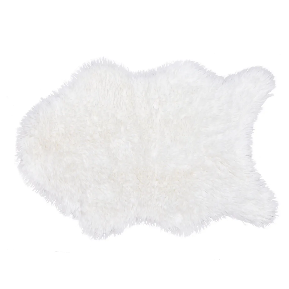 TAPIS IMITATION PEAU DE MOUTON 60X90CM BLANC