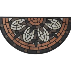 TAPIS IMPRIME DEMI LUNE 37X75CM CAOUTCHOUC VITRAIL