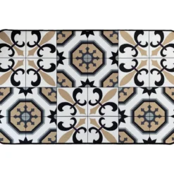 TAPIS IMPRIME 50X80CM POLYESTER CARMEN BLANC