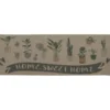 TAPIS IMPRIME 50X140CM POLYESTER HOME SWEET HOME BEIGE
