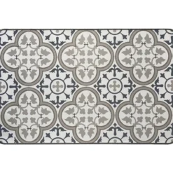 TAPIS IMPRIME 50X80CM POLYESTER PACO BLEU