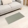 TAPIS JEANNE VERT BLANC 45X90CM