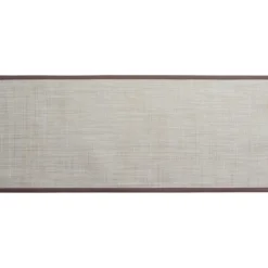 TAPIS JOHN 50X120CM VINYLE TISSE BICOLORE BEIGE GRIS