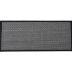 TAPIS JOHN 50X120CM VINYLE TISSE BICOLORE NOIR ARGENT
