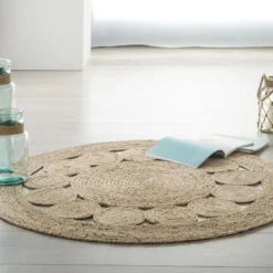 TAPIS JUTE AJOURE D.120CM