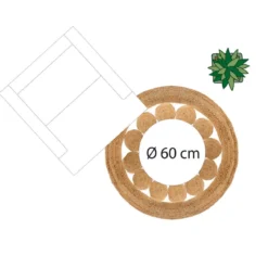 TAPIS JUTE AJOURE D.120CM