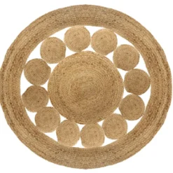 TAPIS JUTE AJOURE D.120CM
