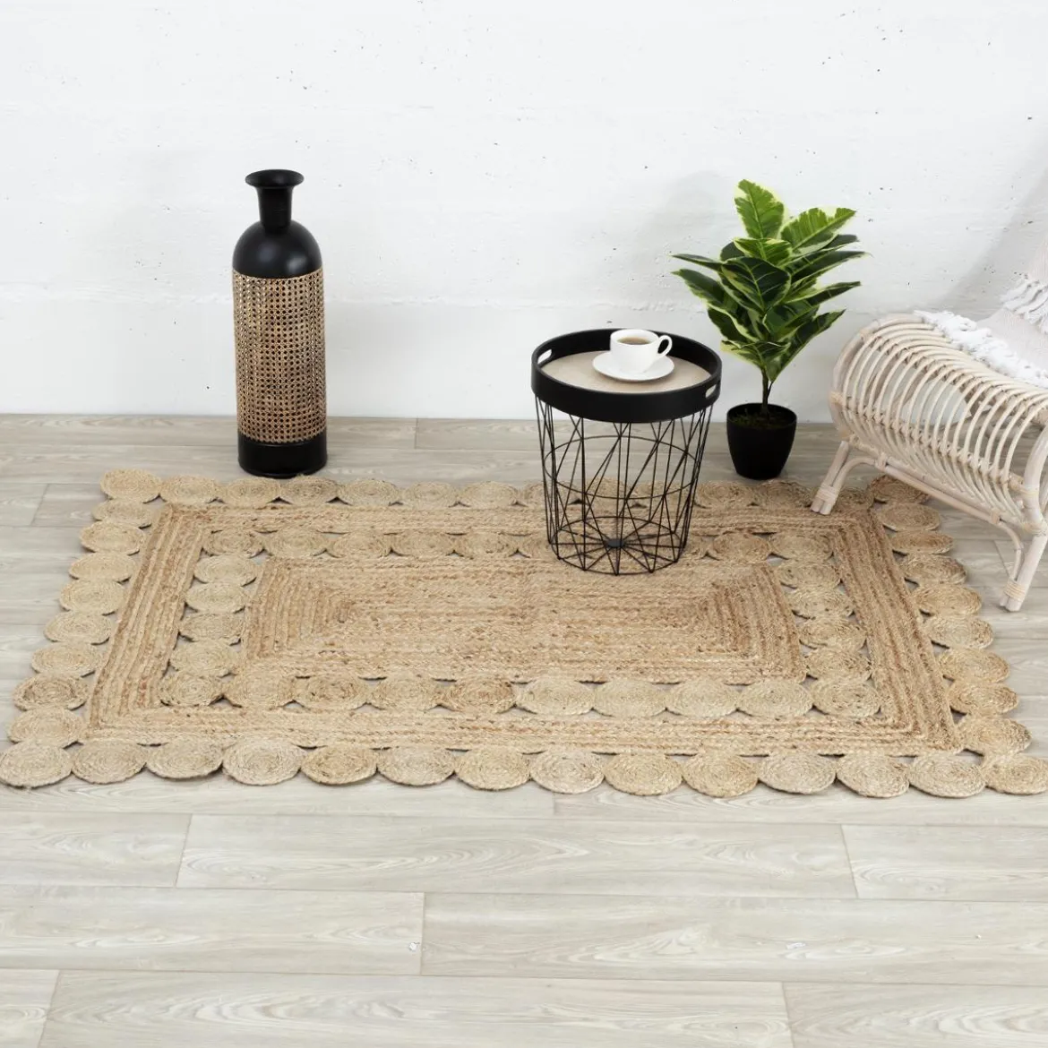 TAPIS JUTE AJOURE D.120X170CM