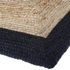 TAPIS JUTE BORD NOIR D.120X170CM