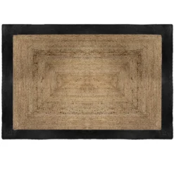TAPIS JUTE BORD NOIR D.120X170CM