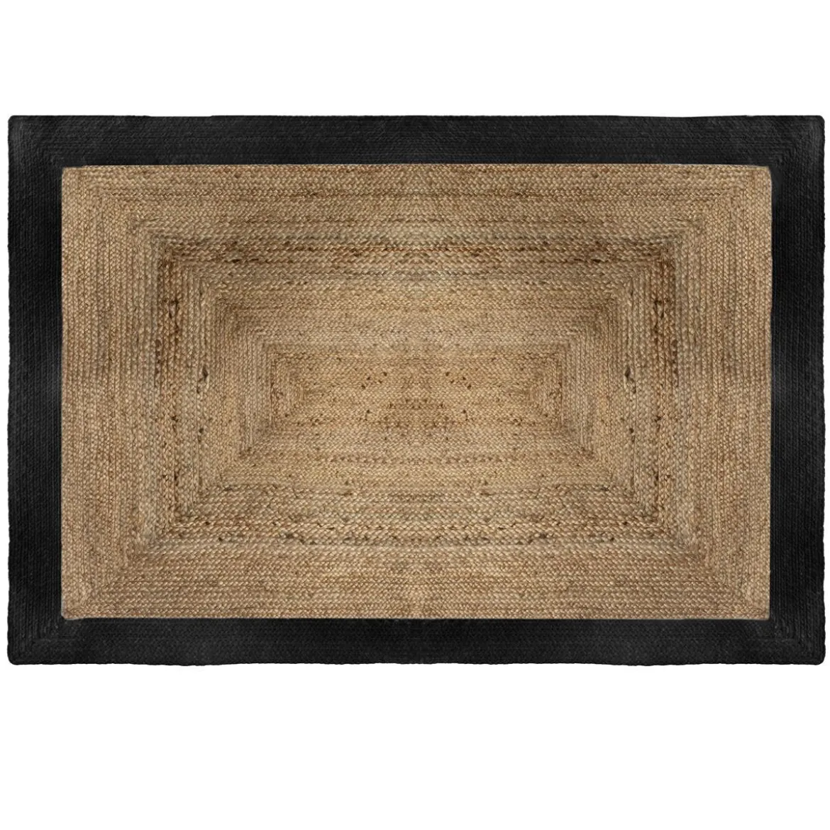 TAPIS JUTE BORD NOIR D.120X170CM