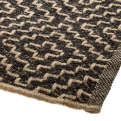 TAPIS JUTE COTON NOIR D.120X170CM
