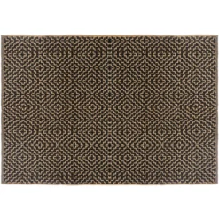 TAPIS JUTE COTON NOIR D.120X170CM