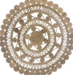 TAPIS JUTE DENTELLE RITUAL D.120CM