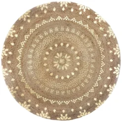 TAPIS JUTE GOLD SHINE D.115CM