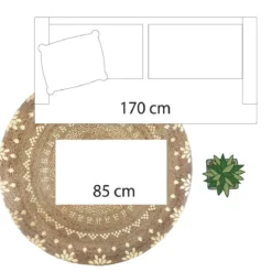 TAPIS JUTE GOLD SHINE D.115CM