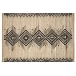 TAPIS JUTE IMPRIME ETHNIQUE D.120X170CM