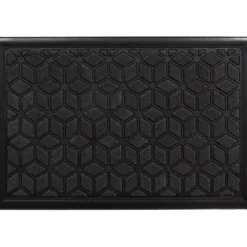 TAPIS LONG ISLAND 40X60CM CAOUTCHOUC GRIS FONCE
