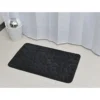 TAPIS MEMOIRE DE FORME MICROFIBRE GALET 50X80 CM NOIR