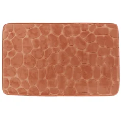 TAPIS MEMOIRE DE FORME MICROFIBRE GALET 50X80CM CUIVRE