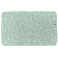 TAPIS MEMOIRE DE FORME MICROFIBRE GALET 50X80CM EUCALYPTUS