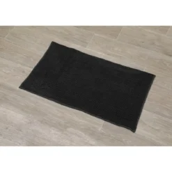 TAPIS MICROFIBRE BOULES UNI 45X75CM NOIR