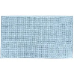 TAPIS MICROFIBRE BOULES UNI 45X75CM BLEU CLAIR