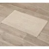 TAPIS MICROFIBRE BOULES 50X80CM BEIGE