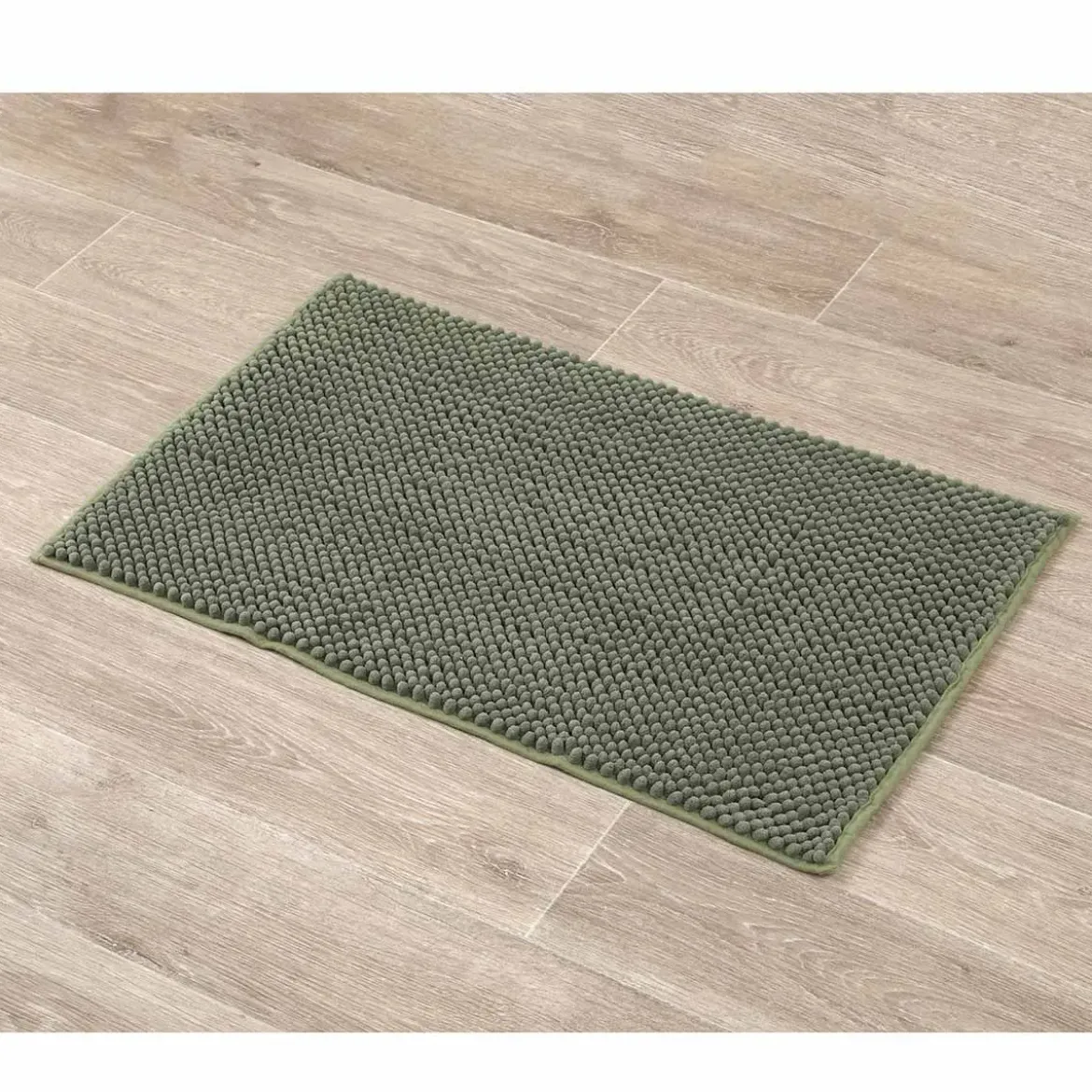 TAPIS MICROFIBRE BOULES 50X80CM KAKI