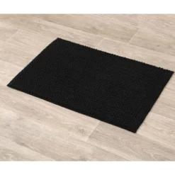 TAPIS MICROFIBRE BOULES 50X80CM NOIR