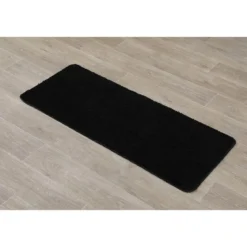 TAPIS MICROFIBRE DOUBLE VASQUE 50X120CM NOIR