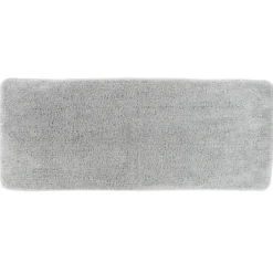 TAPIS MICROFIBRE DOUBLE 50X120CM DESSOUS LATEX GRIS CLAIR