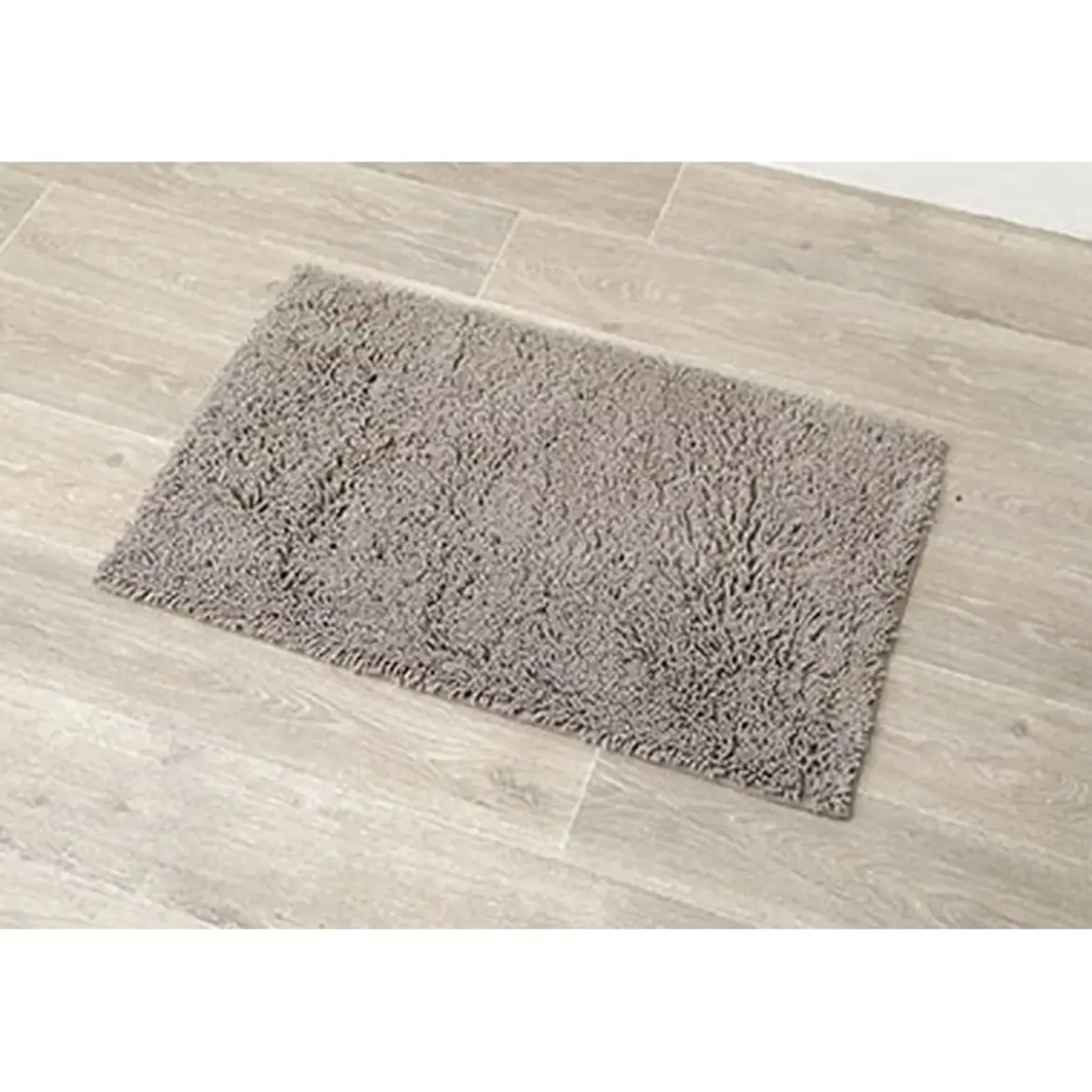 TAPIS MICROFIBRE PETITE CHENILLE 50X80CM TAUPE