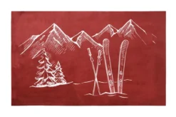 TAPIS MONTAGNE RUBBER 45X75CM ROUGE