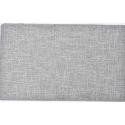 TAPIS ORIANE 45X60CM POLYESTER TISSE GRIS CLAIR