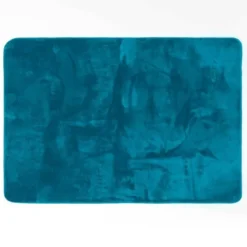 TAPIS RECTANGLE 120X170CM FLANELLE UNIE FLANOU BLEU