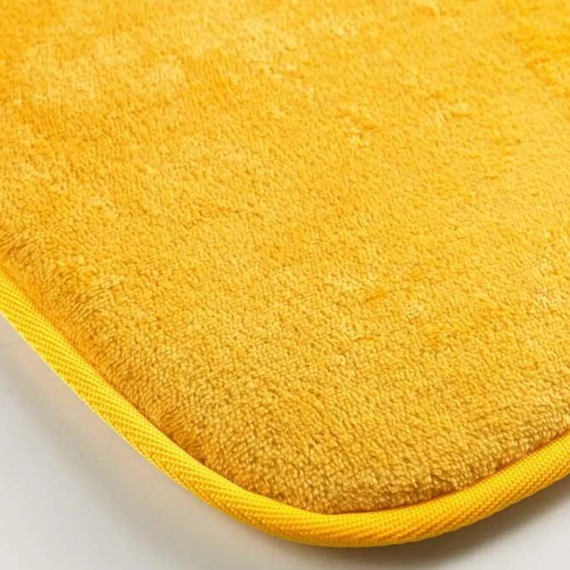 TAPIS RECTANGLE 120X170CM FLANELLE UNIE FLANOU JAUNE