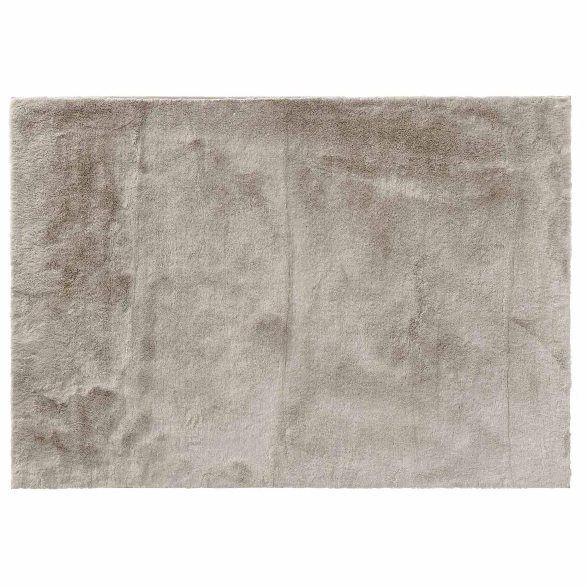 TAPIS RECTANGLE 120X170CM IMITATION FOURRURE FELINE TAUPE