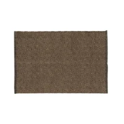 TAPIS RECTANGLE 60X90CM JUTE UNI ET COTON UNI LIVIO NOIR