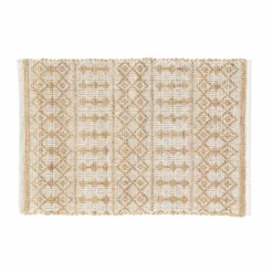 TAPIS RECTANGLE 60X90CM JUTE UNI ET COTON UNI ORYA