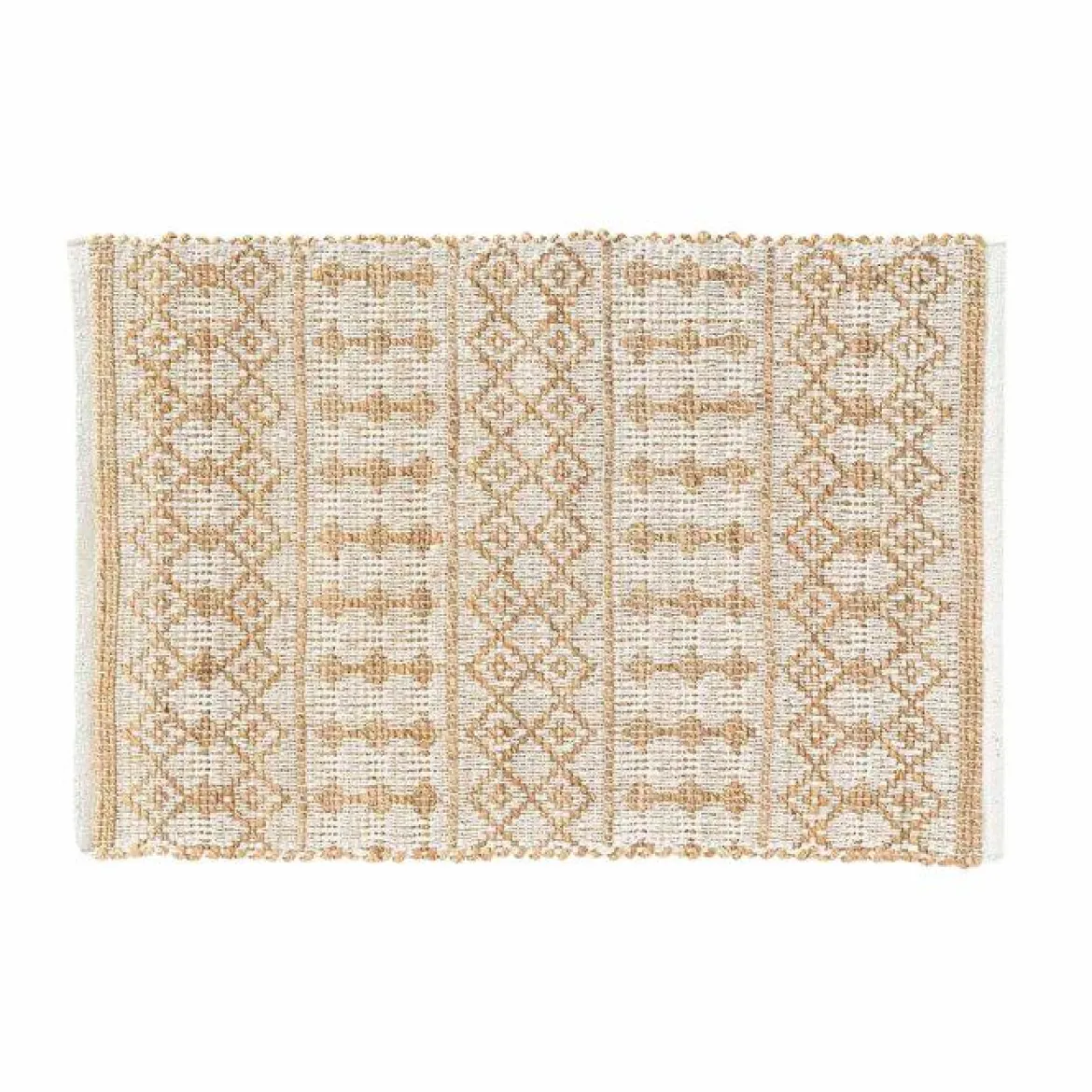 TAPIS RECTANGLE 60X90CM JUTE UNI ET COTON UNI ORYA