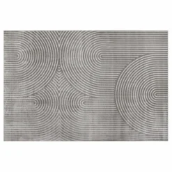 TAPIS RECTANGLE 140X200CM RELIEF GEODE GRIS