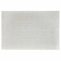 TAPIS RECTANGLE 140X200CM VISCOSE RELIEF GEODE NATUREL